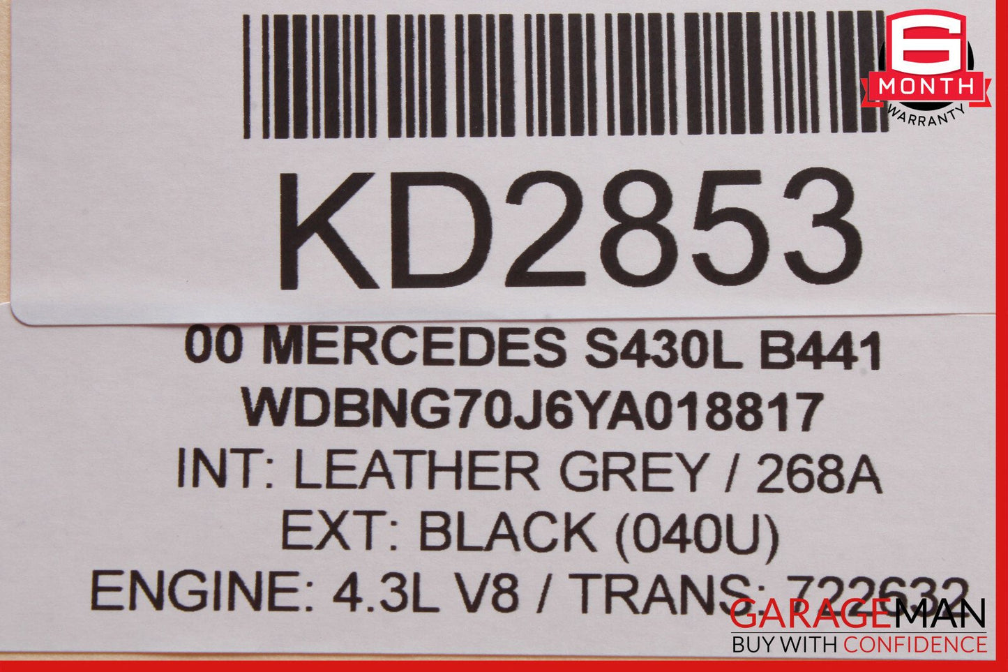 00-06 Mercedes W220 S430 CL500 Front Right Side Suspension Upper Control Arm OEM