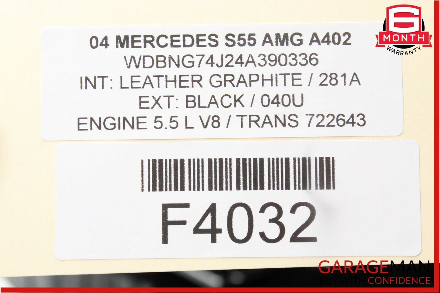 00-06 Mercedes W220 S55 Rear Left Keyless Go Exterior Door Handle OEM