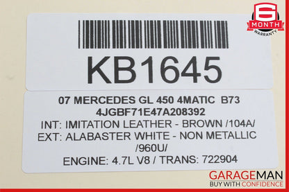 07-12 Mercedes X164 GL450 GL320 Third Seat Row Power Folding Control Module OEM