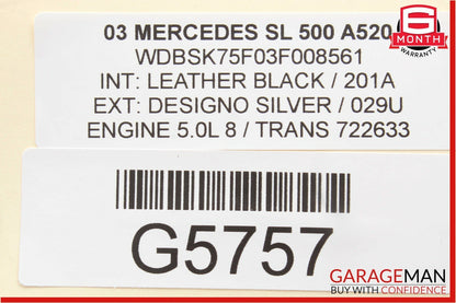 03-08 Mercedes R230 SL500 Rear Right Luggage Seatbelt Retractor Speaker Assembly