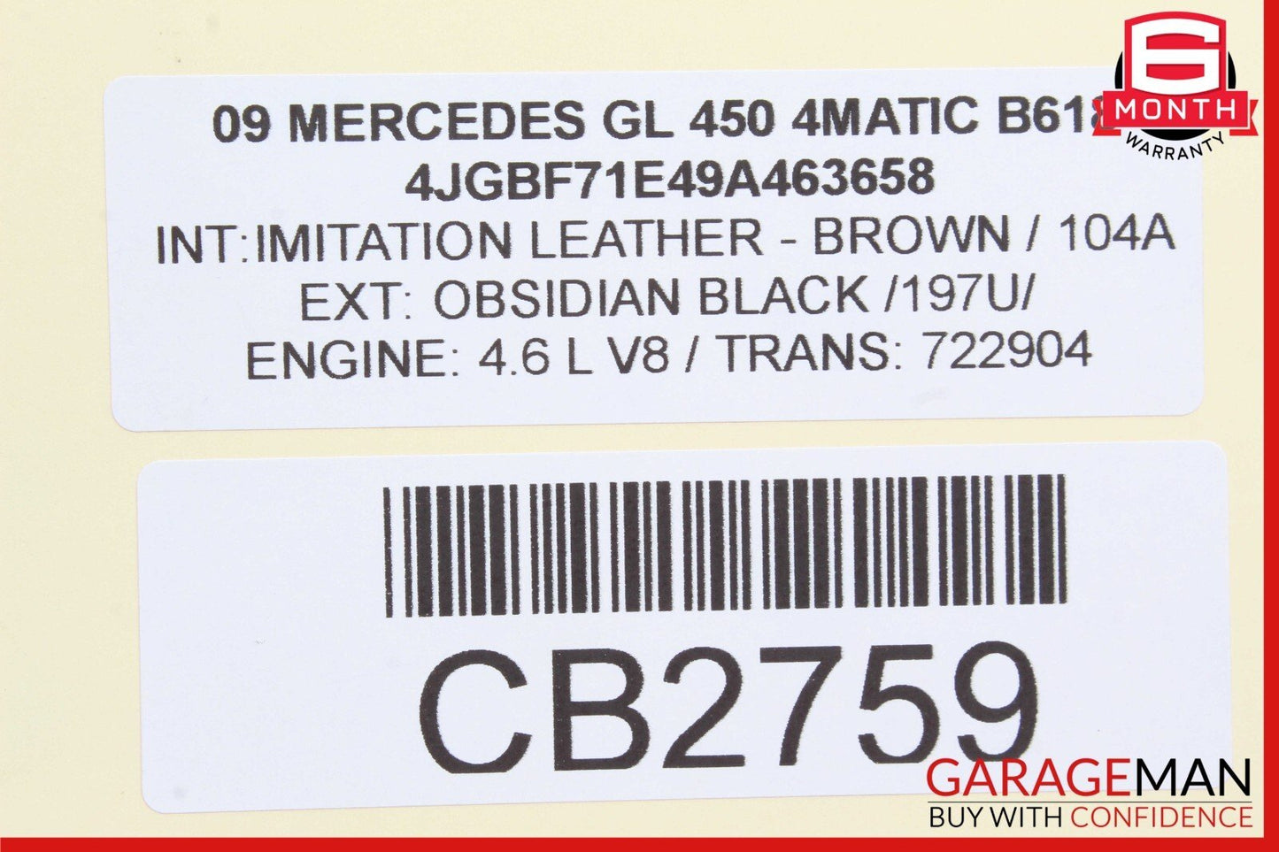 06-19 Mercedes X164 GL450 ML350 Rear Glass Windshield Wiper Motor 2518200042 OEM