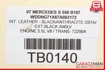 07-13 Mercedes W221 S550 Bilstein Rear Right or Left Air Shock Absorber Strut