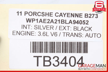 11-14 Porsche Cayenne 958 Power Brake Booster Master Cylinder Reservoir OEM