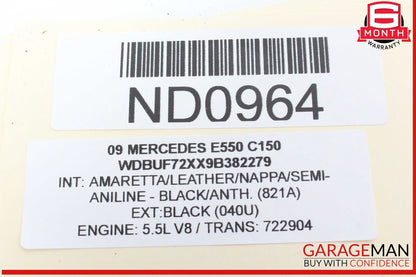 07-09 Mercedes W211 E550 E320 Front Left and Right Side Seat Headrest Head Rest