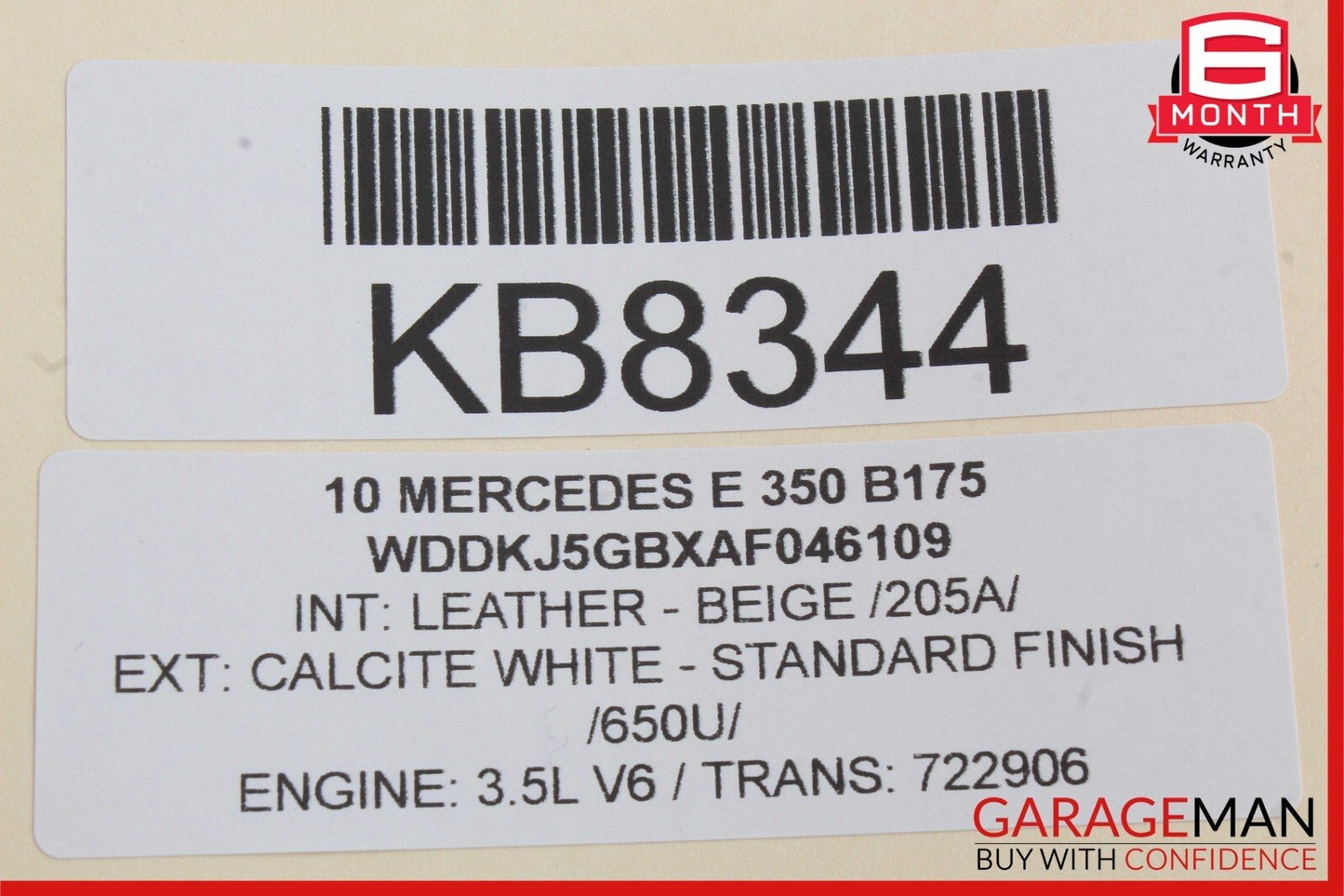 10-13 Mercedes W207 E350 E63 AMG Front Right Side Mirror Door Rear View White