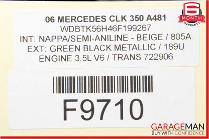 03-09 Mercedes W209 CLK550 CLK350 CLK55 Keyless Go Control Module 2098202526 OEM