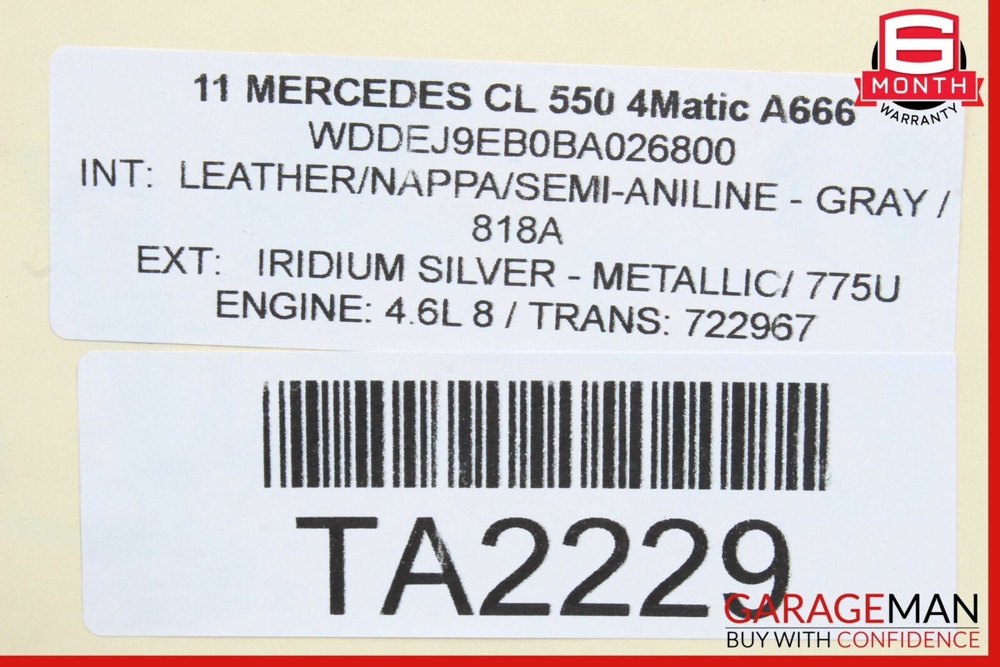 07-14 Mercedes W216 CL550 S400 Rear Suspension Control Arm Arms Set of 5 Pc