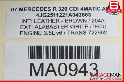 07-09 Mercedes W251 R320 R350 Inter Cooler Intercooler Radiator 2515000000 OEM