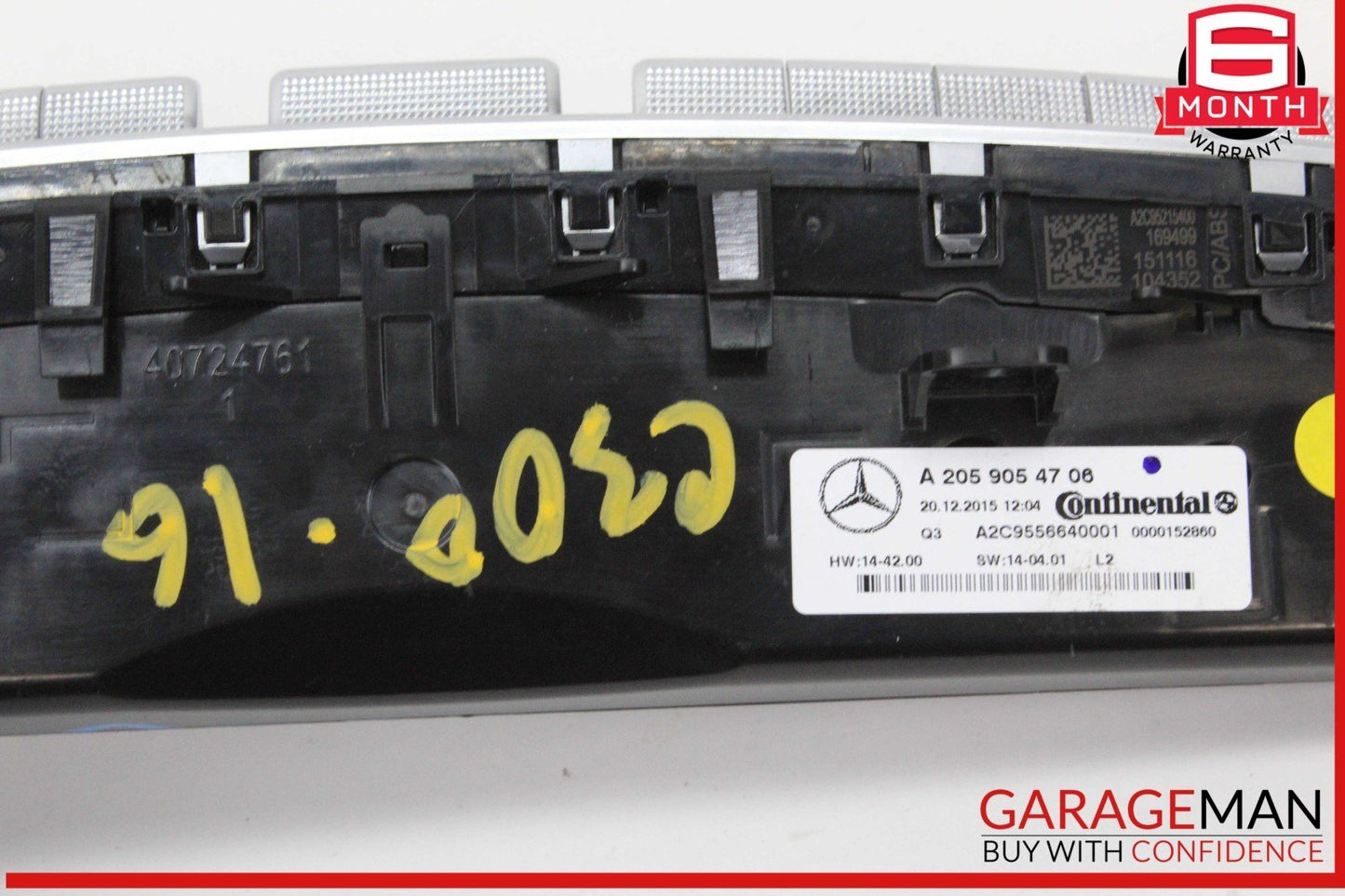 15-20 Mercedes W205 C300 C350e C400 A/C AC Heater Climate Control Switch OEM