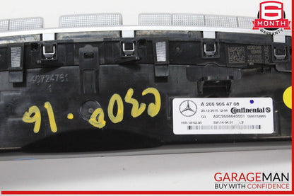 15-20 Mercedes W205 C300 C350e C400 A/C AC Heater Climate Control Switch OEM