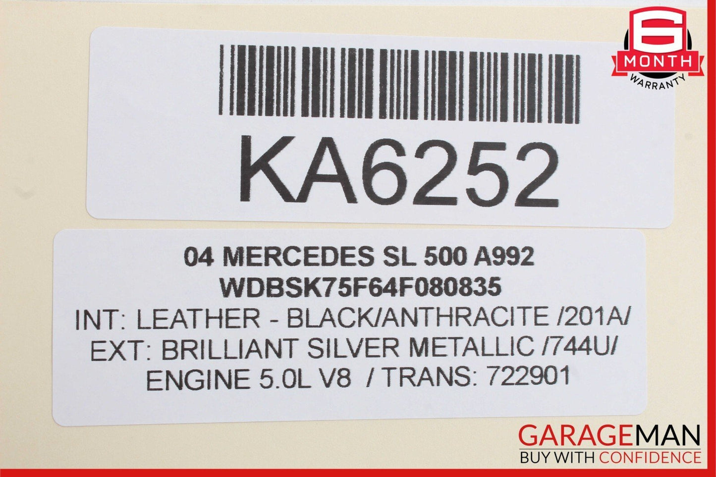 03-08 Mercedes R230 SL500 SL55 AMG Rear Right & Left Audio Speaker Bose OEM
