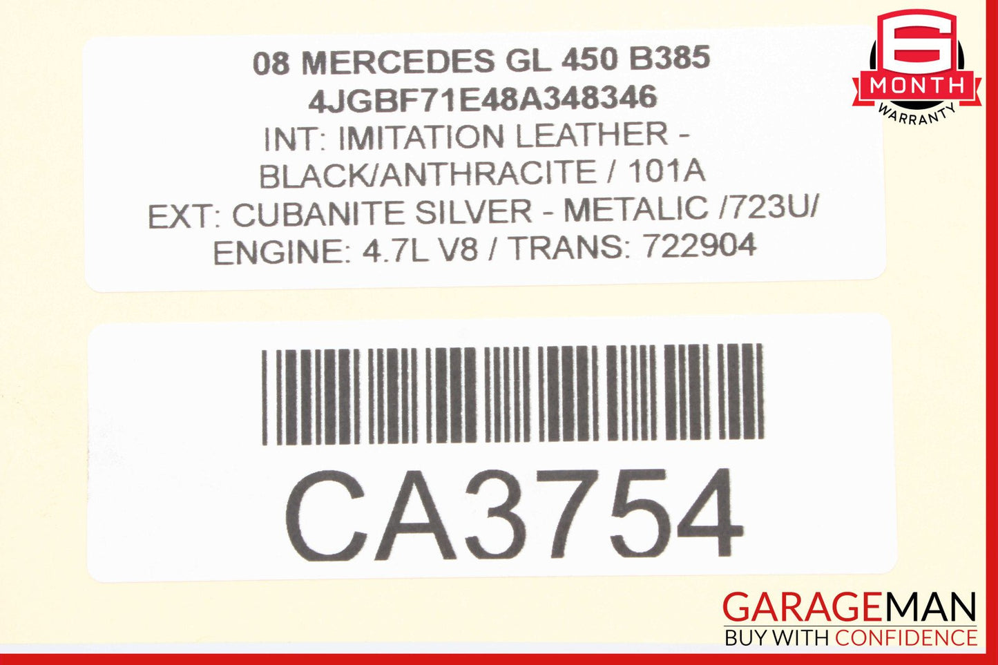 06-12 Mercedes X164 GL450 ML450 Front Right Side Sun Visor Sunvisor Shade Gray