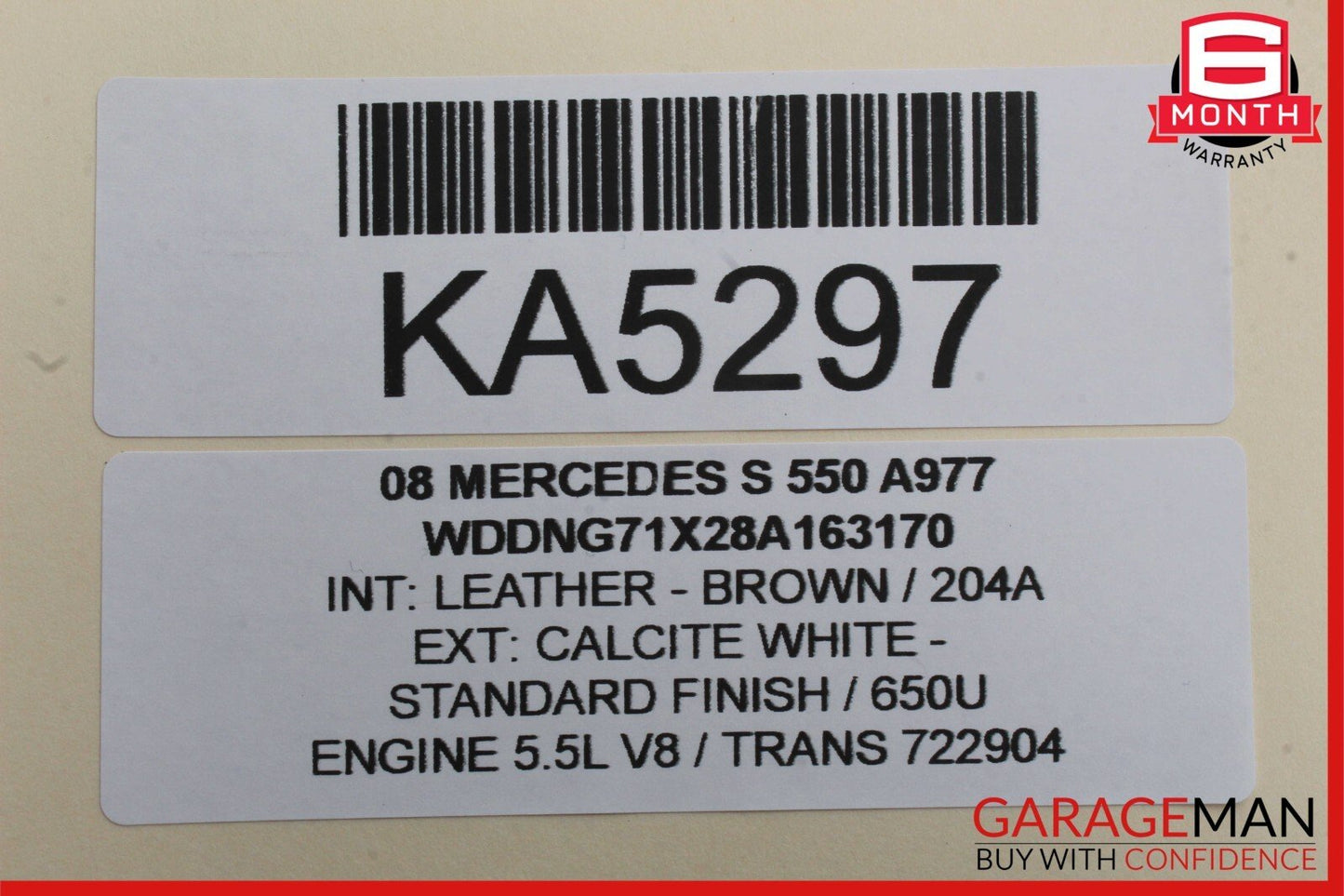 07-13 Mercedes W221 S550 Rear Right Side Exterior Door Handle Keyless Go White