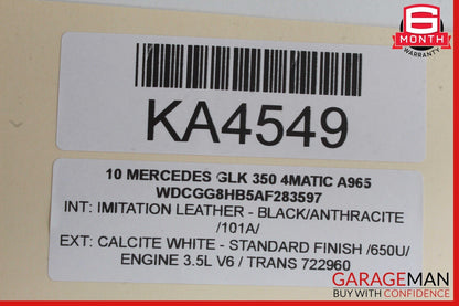 10-15 Mercedes X240 GLK350 4MATIC Rear Right Door Window Regulator Motor Unit