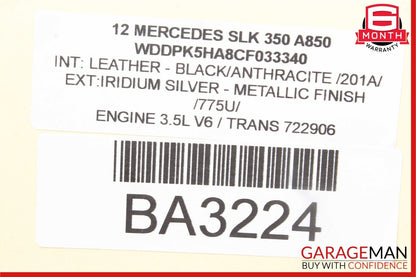 12-20 Mercedes R172 SLK250 SLK350 SLC300 Convertible Top Hydraulic Pump Motor
