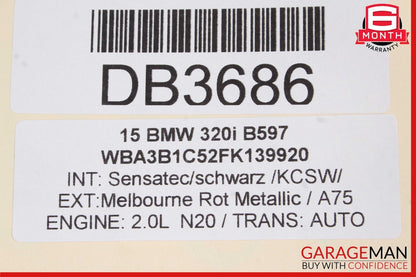 12-18 BMW 320i F30 Rear Right Side Interior Door Trim Panel Cover Assembly OEM