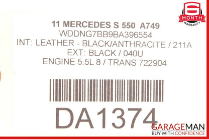07-13 Mercedes W221 S550 CL600 Front Left Side Seat Control Switch Assembly Q05