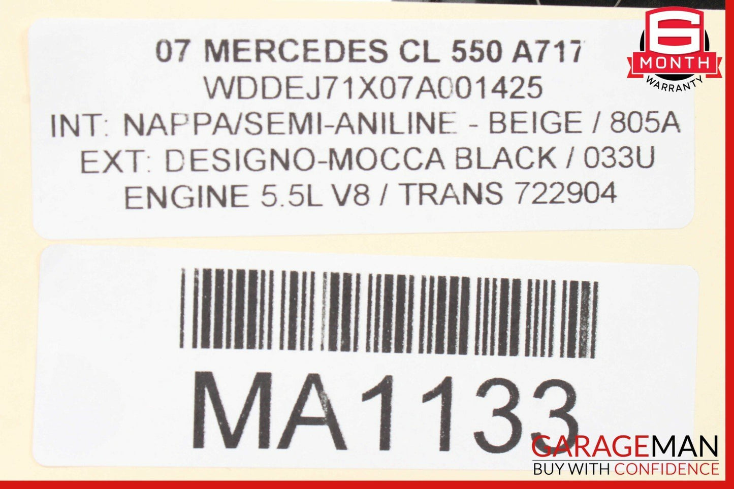 07-09 Mercedes W216 CL550 S550 Rear Trunk Remote Release Open Close Module Unit