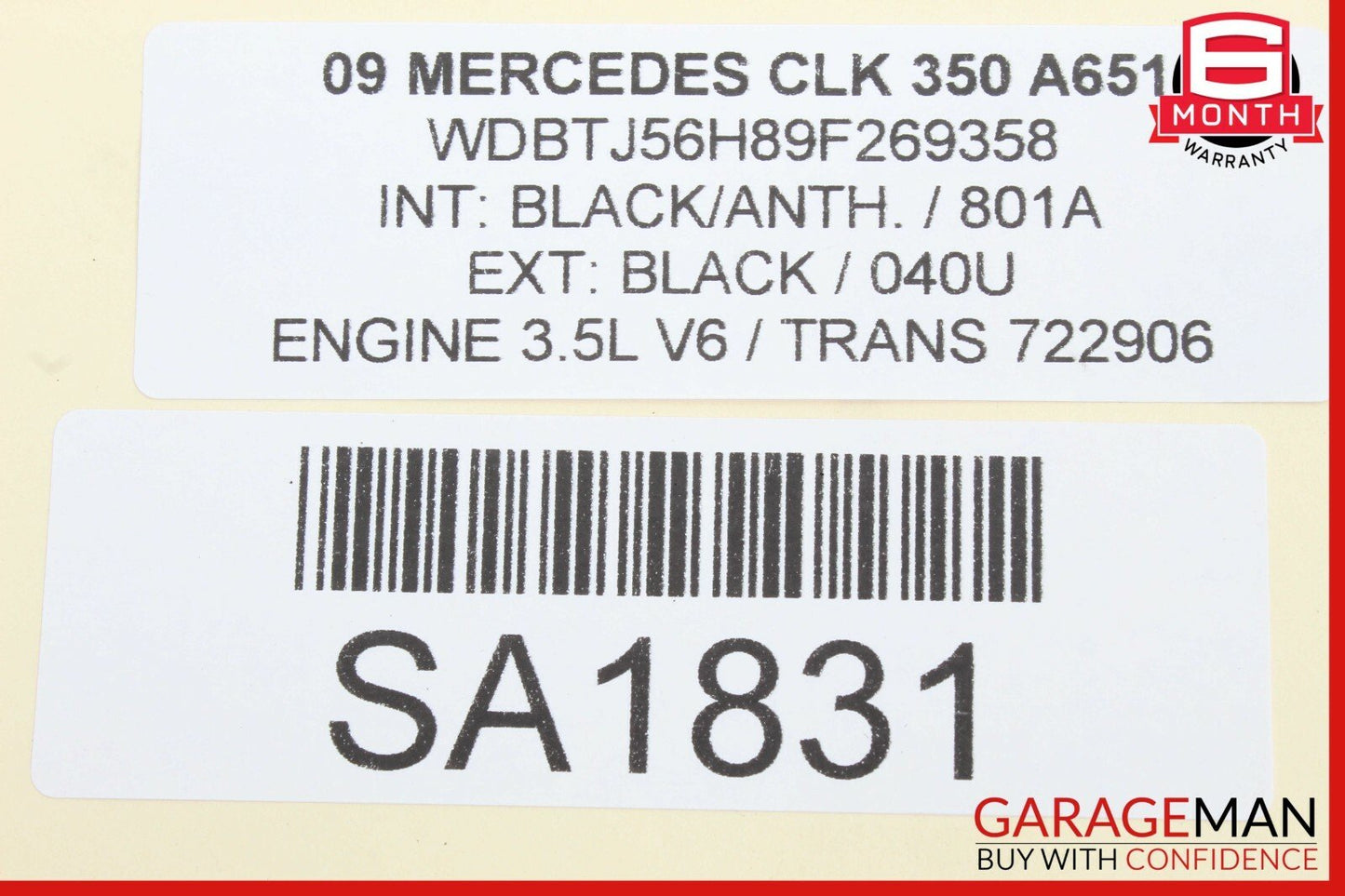 03-09 Mercedes W209 CLK350 Right Door Lock Latch Actuator 2097200435 OEM