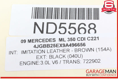 06-13 Mercedes W164 ML350 CDI Front Left Side Master Window Control Switch OEM