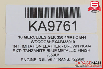 08-15 Mercedes X204 GLK350 CL550 Panoramic Sunroof Sun Roof Motor Unit OEM