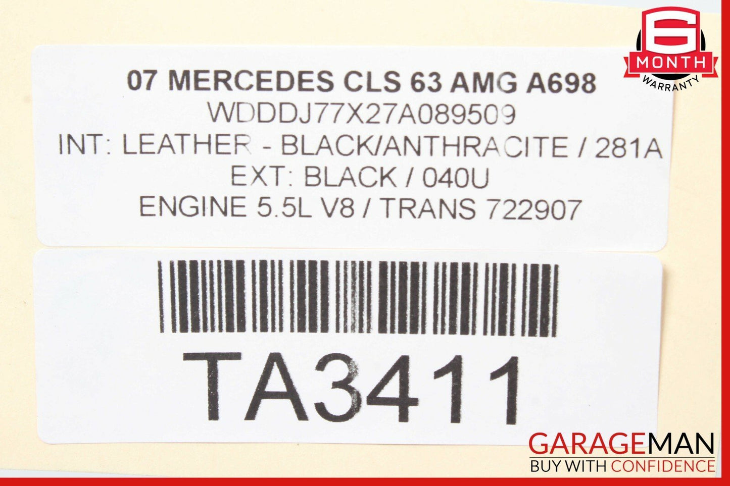 07-11 Mercedes E63 CLS63 AMG Rear Propeller Drive Shaft Driveshaft Assembly