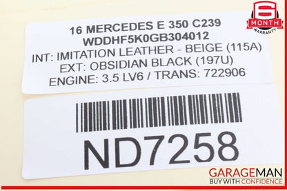 10-18 Mercedes W212 E350 CLS550 Trunk Lid Power Opener Motor Mechanism OEM