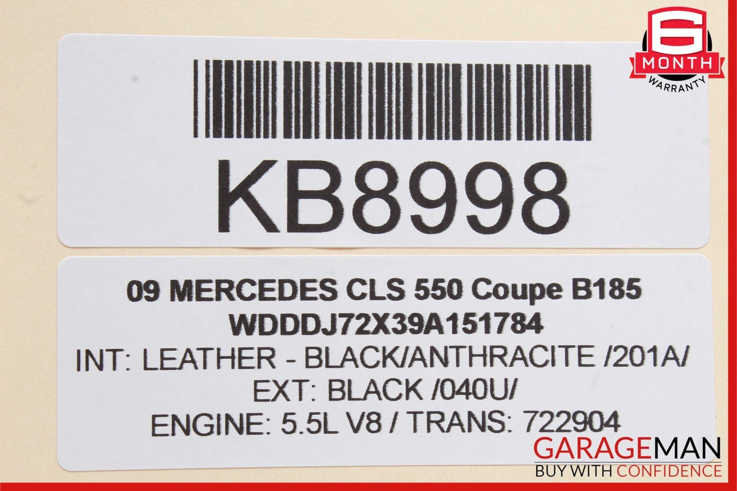 06-11 Mercedes W219 CLS500 CLS550 Rear Right Door Control Module 2198203426 OEM