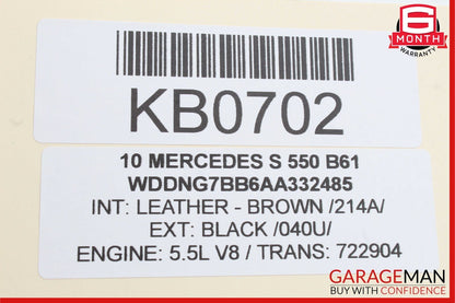 07-13 Mercedes W221 S550 Front Right Passenger Side Tweeter Speaker Cover Brown