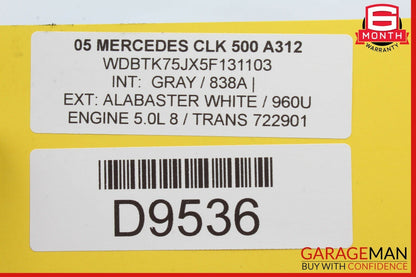 03-09 Mercedes W209 CLK500 Front Right Passenger Door Window Regulator Motor OEM