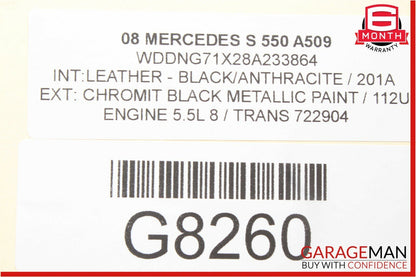 07-13 Mercedes W221 S550 Rear Center Console A/C AC Air Vent Trim Assembly Wood