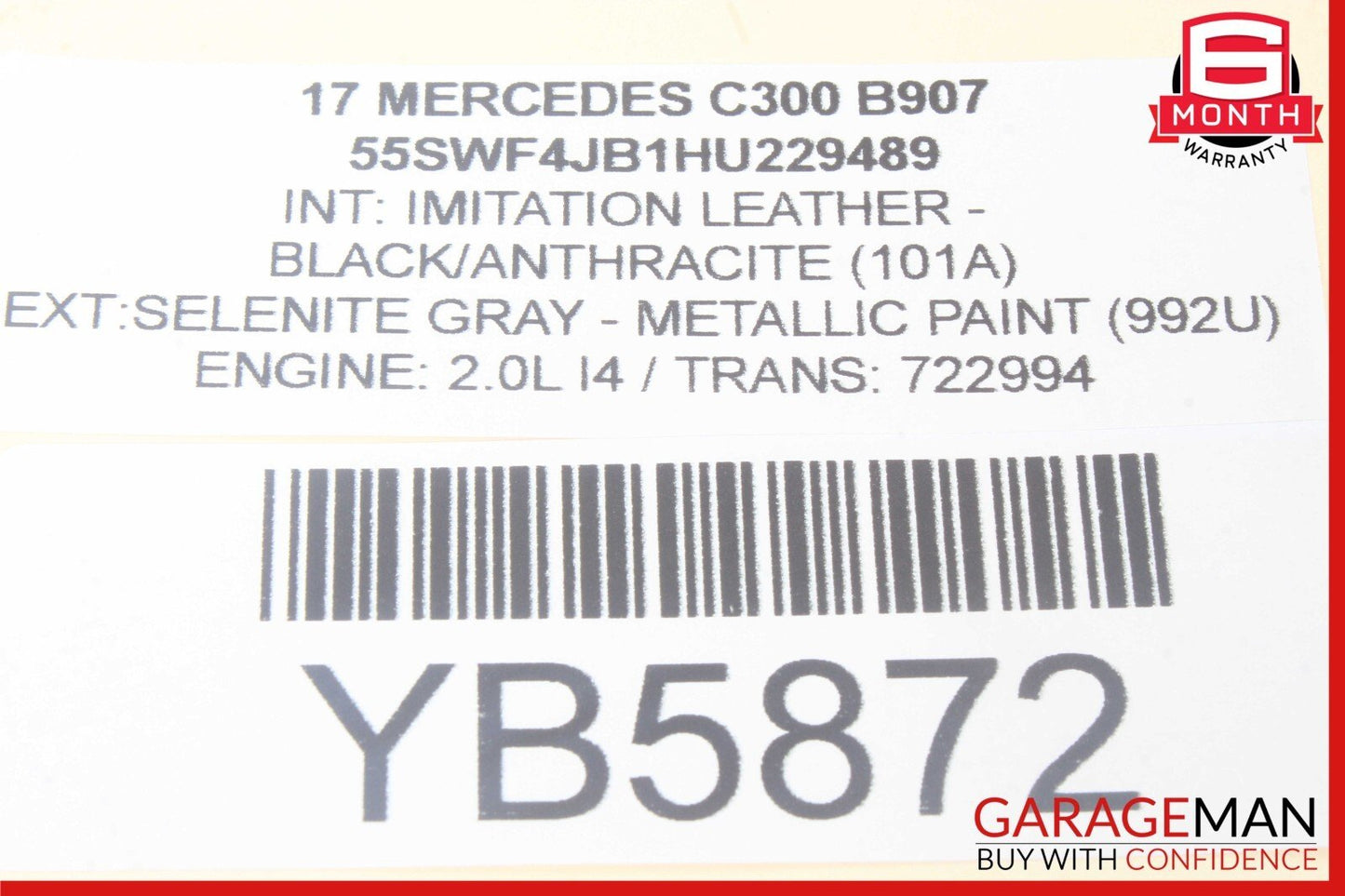 15-20 Mercedes W205 C300 Front Left Side Exterior Door Handle Keyless Go OEM