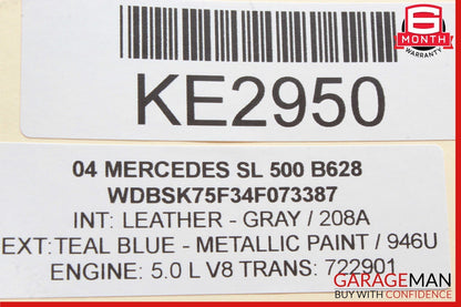 03-12 Mercedes R230 SL500 SL55 AMG Front Left Side Under Seat Control Module OEM
