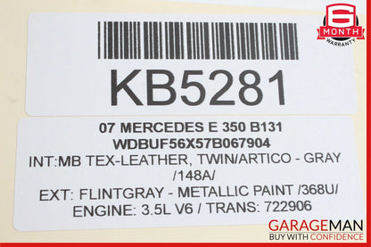 03-09 Mercedes W211 E350 E550 Rear Left Exterior Door Handle Assembly Flintgray