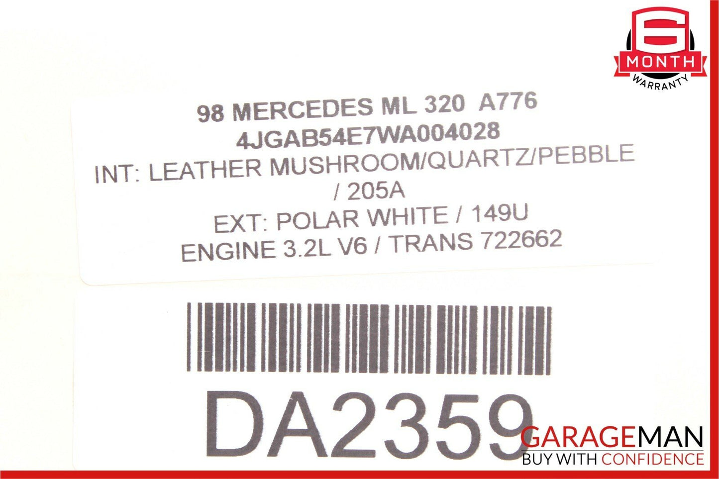 98-05 Mercedes W163 ML320 Rear Left Side Seatbelt Seat Belt Retractor Black OEM