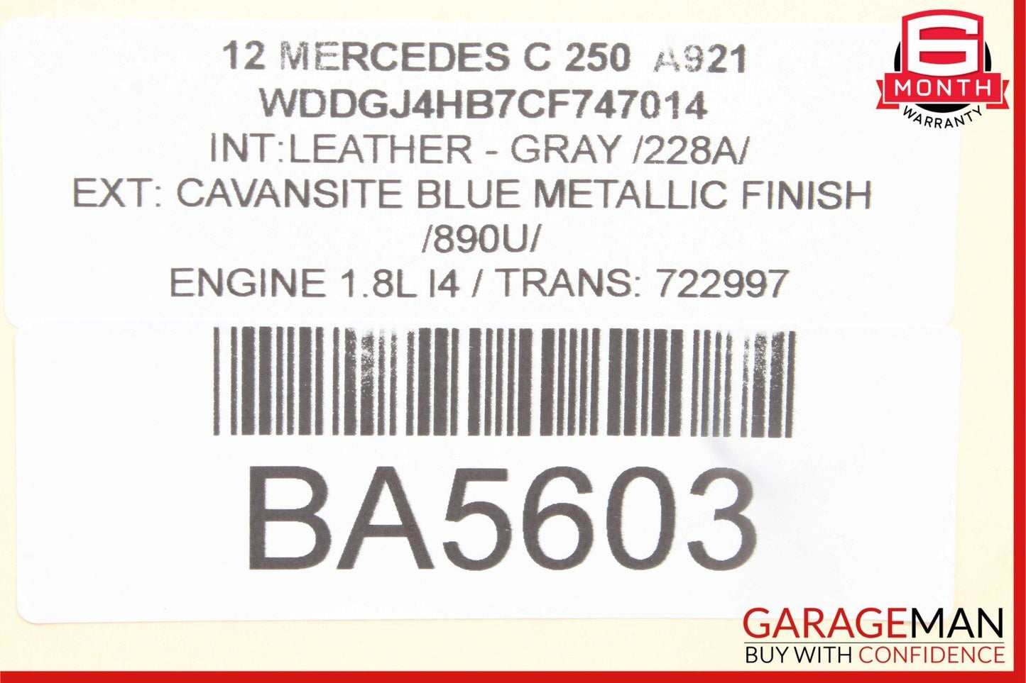 12-14 Mercedes W204 C250 C300 Speedometer Odometer Instrument Cluster Gauge