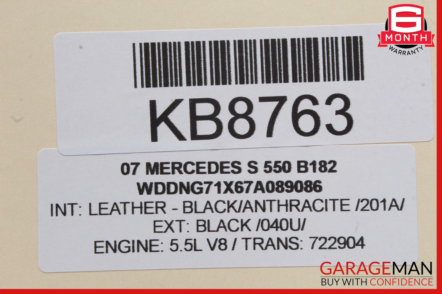 07-13 Mercedes W221 S550 S400 Window Regulator Motor Rear Left Driver Side OEM