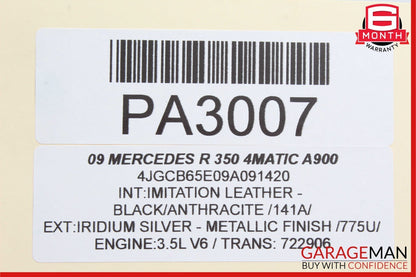 06-13 Mercedes W251 R350 GL450 Front Left Seat Belt Seatbelt Retractor Black OEM
