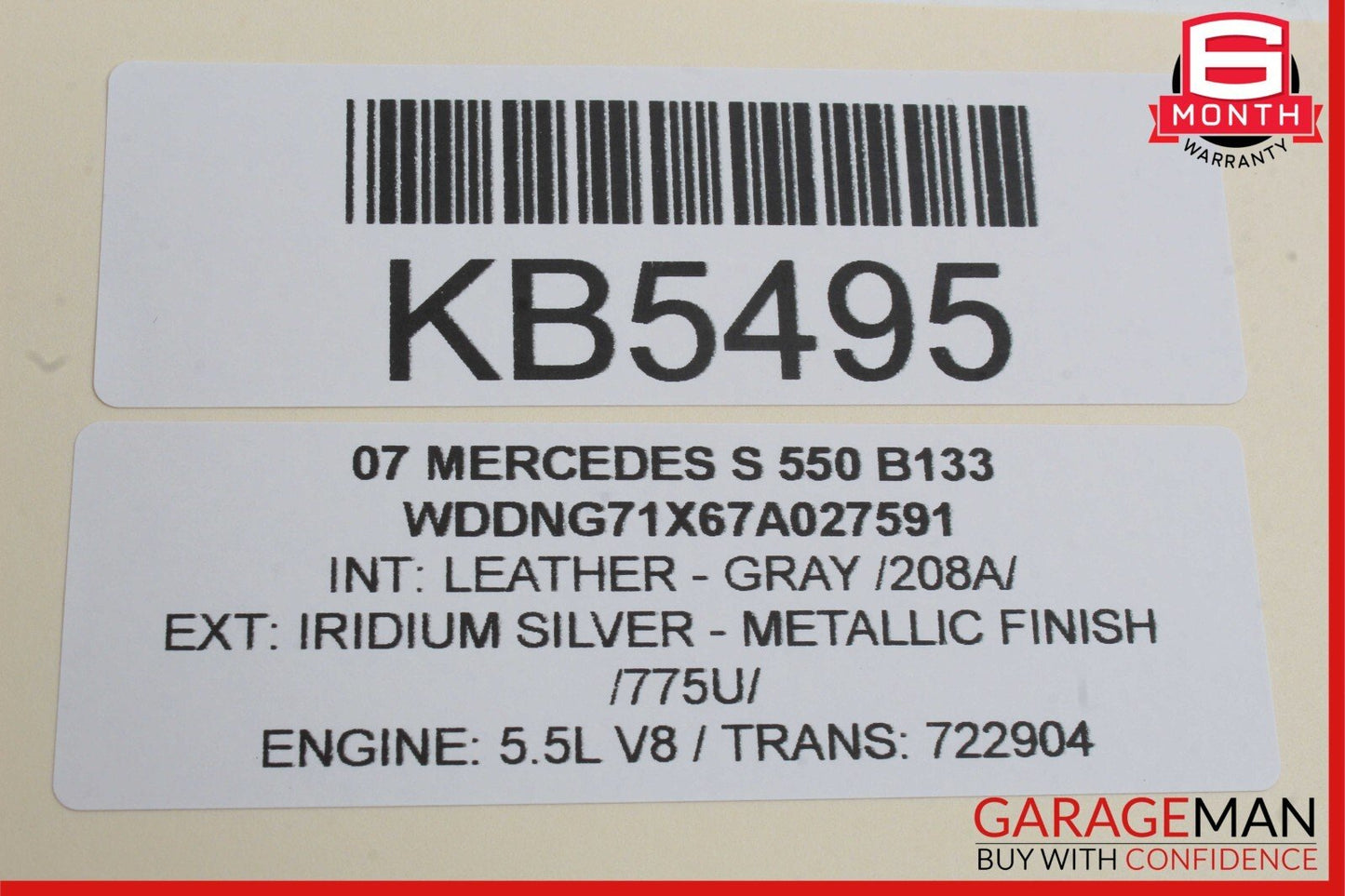 07-09 Mercedes W221 S550 Front Left Driver Side Mirror Door Rear View Silver OEM