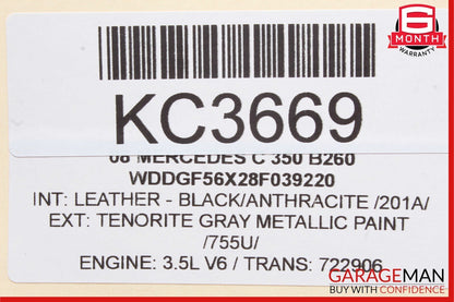 08-11 Mercedes W204 C350 C300 Rear Right Passenger Side Exterior Door Handle OEM
