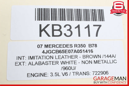 06-10 Mercedes R350 CLK350 E350 Front Left Engine Timing Chain Plate Valve Cover