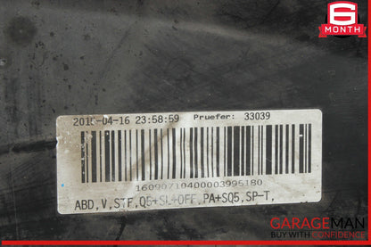 13-17 Audi Q5 SQ5 Front Engine Upper Slam Panel Cover Black 8R0807081A OEM