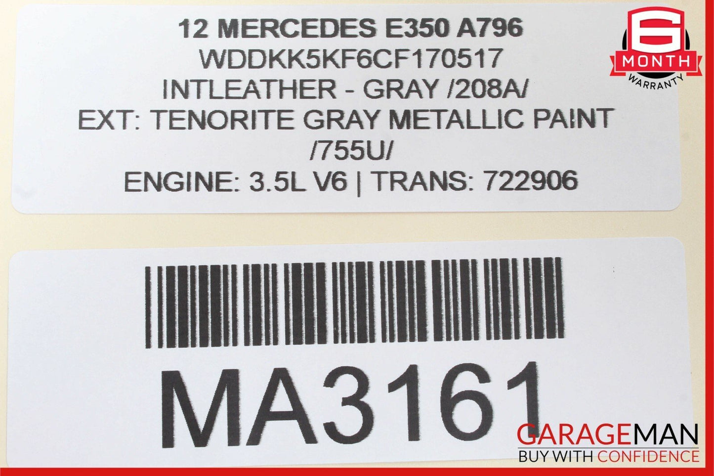 10-16 Mercedes W207 E350 Coupe Rear Left Side Door Window Regulator Motor Unit
