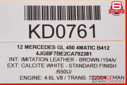 06-13 Mercedes X164 GL450 GL550 Rear Entertainment DVD Player 1649064000 OEM