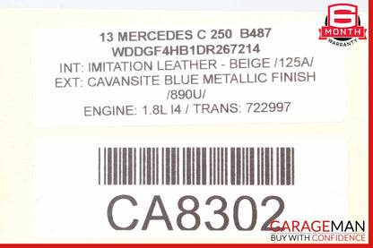 12-15 Mercedes W204 C250 SLK250 1.8L M271 Fuel Injector Rail Line Assembly OEM