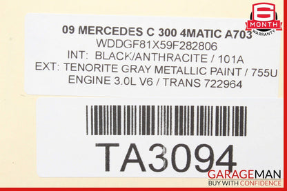 08-14 Mercedes W204 C300 C350 Sunroof Glass Frame Track Rail Motor Assembly OEM
