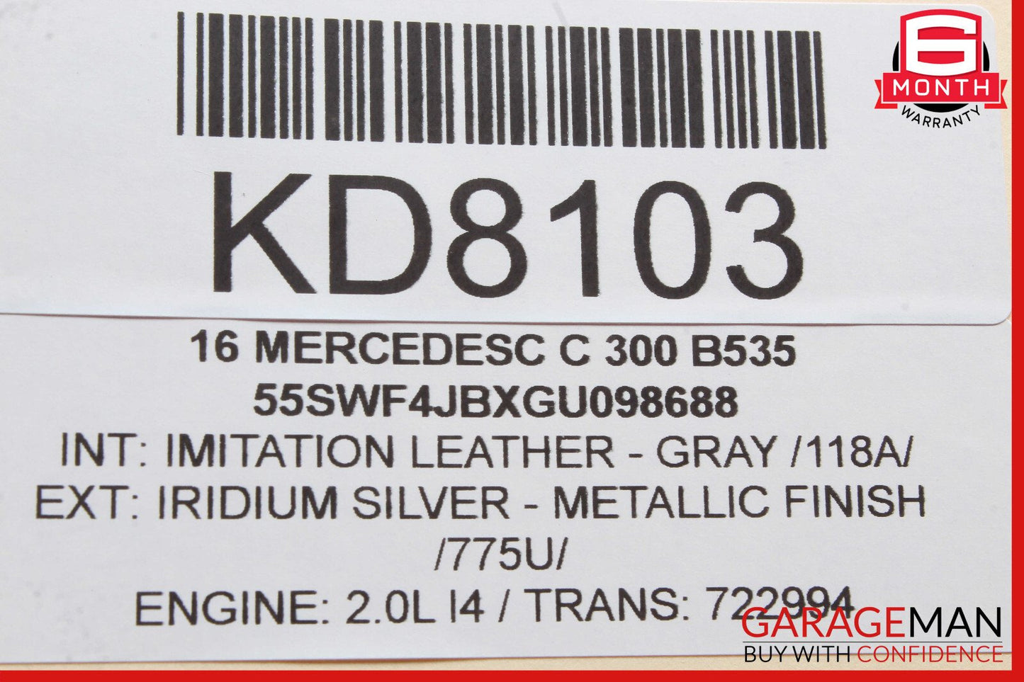 15-18 Mercedes W205 C300 2.0L DENSO Engine Starter Motor 2749062100 OEM