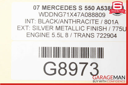 07-14 Mercedes S550 CL600 CL63 AMG Trunk Seat Lumbar Vacuum Pump