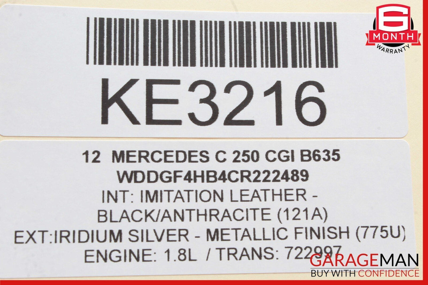 08-17 Mercedes C250 GLK350 E550 Rear Center Console Ashtray Ash Tray Anthracite