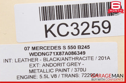 07-13 Mercedes W221 S550 S600 S63 AMG Rear Left Door Window Regulator Motor Unit